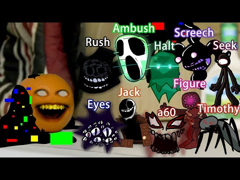 FNF Sliced But Roblox Doors ALL PHASES Sing it  Pibby Annoying Orange x  Roblox Doors Sings Sliced 